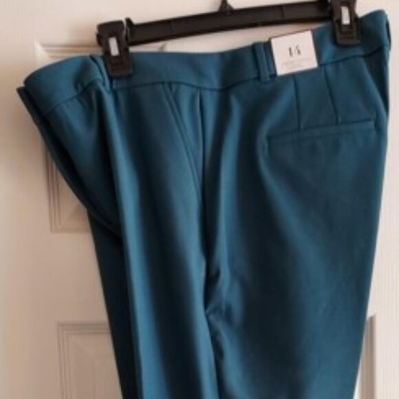 WHBM Comfort Stretch Classic Slim Ankle Pants Teal NEW - Picture 3 of 12